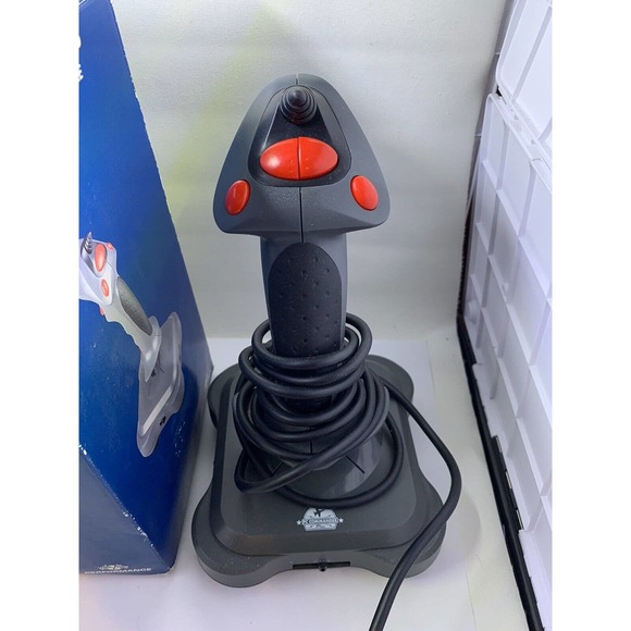 PC Commander Plus Flight Simulator Video Game Joystick Controller W Box - Picture 5 of 7